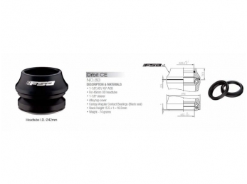 Hlavové složení FSA Orbit CE 1 1/8" 45/45 Campy