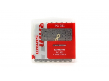 Řetěz SRAM PC 951 114 čl. se spojkou PowerLink Gold 9 rychl.