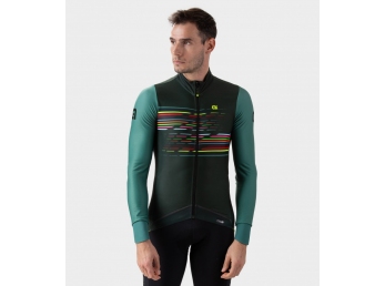 Zateplený cyklistický dres ALÉ pánský LOGO PR-S green