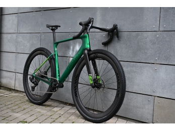 Wilier RAVE SLR ID2+RIVAL XPLR E1 1x13+Miche STERRATO Carbon Pixel Green vel L