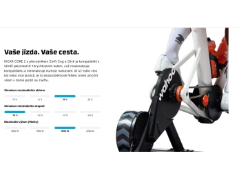 Trenažér WAHOO KICKR CORE 2 with Zwift Cog and Click Smart Trainer