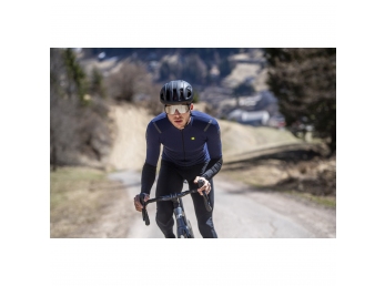 Zateplený cyklistický dres ALÉ pánský WARM RACE 2.0 R-EV1 - Velikost XL, blue navy